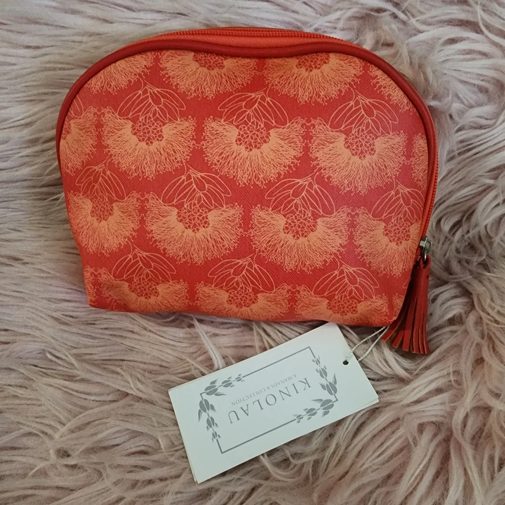 Manaola Kinolau Laulihilihi makeup cosmetic bag ohia lehua